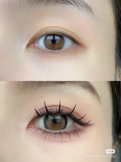 1 Låda med 160 Buntar Naturliga 3D Ryska Ögonfransar - Individuella Mängd Ögonfransförlängningar för Professionellt Makeup med MS Fransar