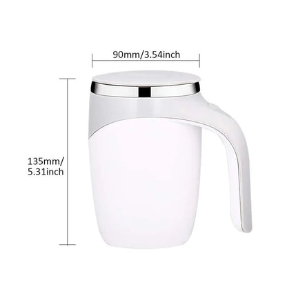 Automatisk Rörande Kopp - Uppladdningsbar Bärbar Kaffemugg i Rostfritt Stål med Magnetisk Roterande Teknik - Perfekt för Hemmet