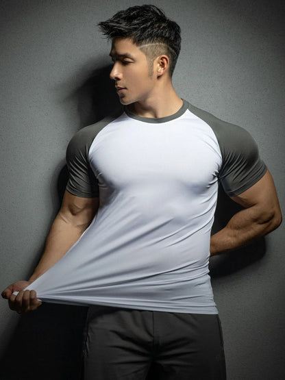 2024 Ny Sommar Kortärmad Fitness T-shirt för Män - Löpning och Gym Kompression T-shirt för Träning - Högkvalitativa Kläder
