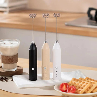 Trådlös USB Elektrisk Mjölkskummare - Handhållen Kaffe- och Äggvisp med 3 Hastigheter - Multifunktionell Kökshjälp