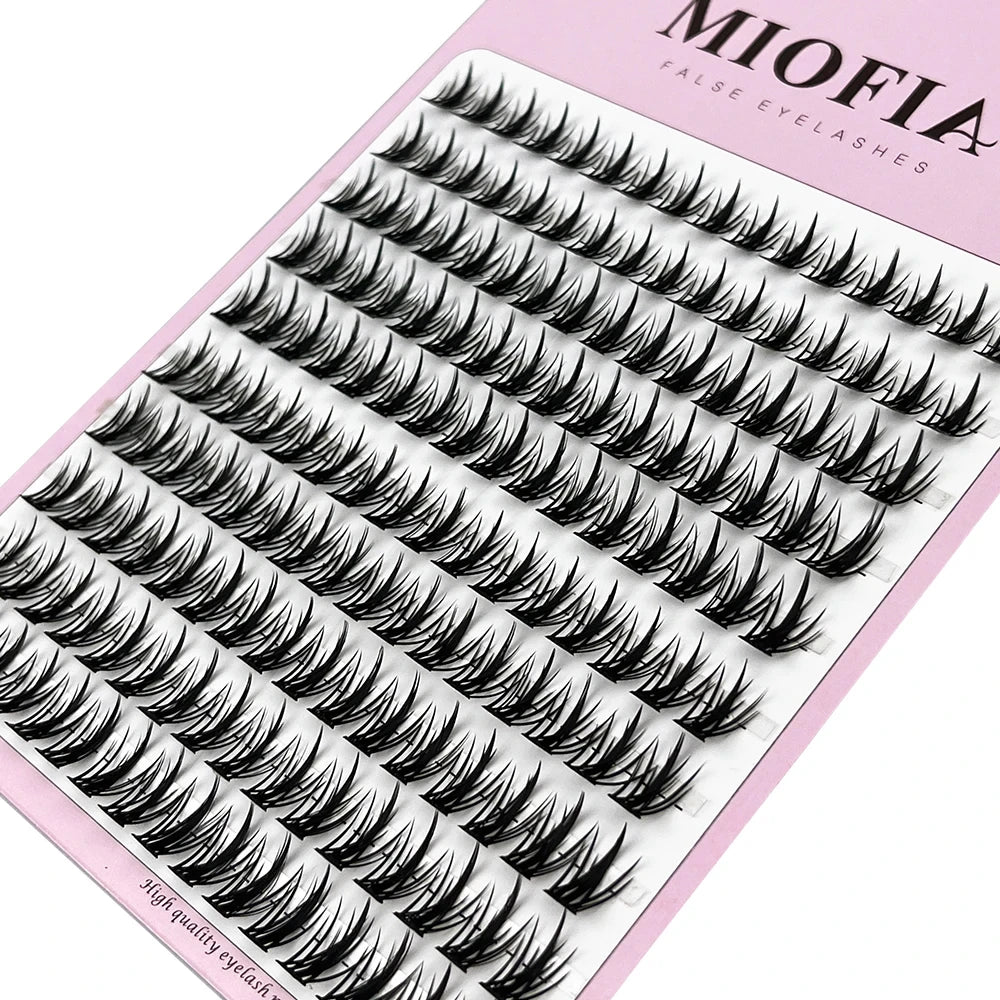1 Låda med 160 Buntar Naturliga 3D Ryska Ögonfransar - Individuella Mängd Ögonfransförlängningar för Professionellt Makeup med MS Fransar