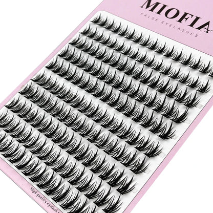 1 Låda med 160 Buntar Naturliga 3D Ryska Ögonfransar - Individuella Mängd Ögonfransförlängningar för Professionellt Makeup med MS Fransar