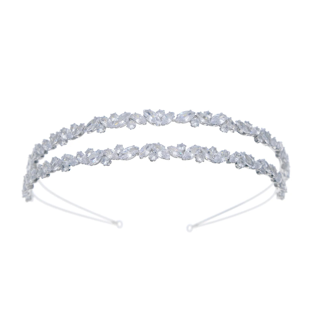 Fashion Zircon Headbands for Women Bridal Wedding Hair Accessories Silver Color Hairband Luxury Hair Jewelry Party Headpiece