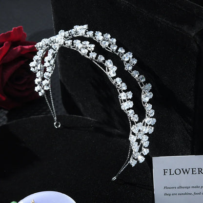 Crystal Bridal Headband Wedding Hair Accessories Luxury Bride Tiaras Crowns For Women Party Prom Hair Jewelry Wedding Headpieces
