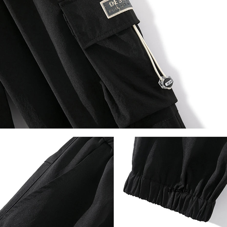 Stiliga Cargo Byxor för Män - Plus Size 8XL - Trendiga Harajuku Joggers i Ankel-Längd för En Avslappnad Look