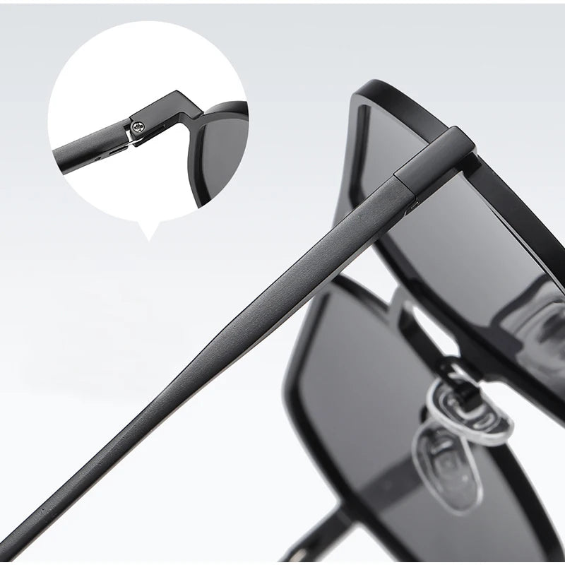 Lyxiga Metallisk Photochromic Solglasögon för Män och Kvinnor - Fashion Polariserade Sunglasses - Stiliga Kameleon Antiglans Körtillägg UV400
