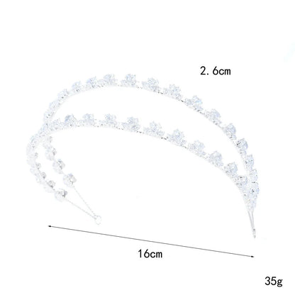 Crystal Bridal Headband Wedding Hair Accessories Luxury Bride Tiaras Crowns For Women Party Prom Hair Jewelry Wedding Headpieces