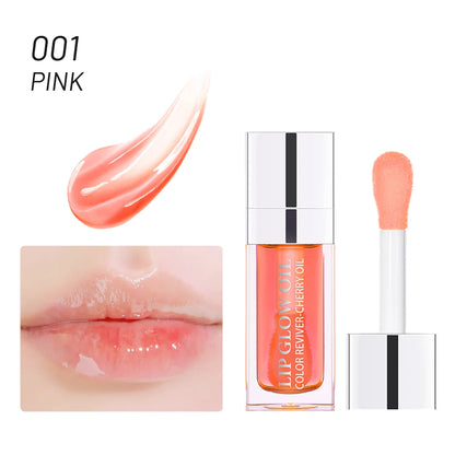 Återfuktande Läppbalsam - Original Läppolja med Glans för Plumpande och Exfolierande Effekt - Pink Gloss för Fräscha och Fylliga Läppar