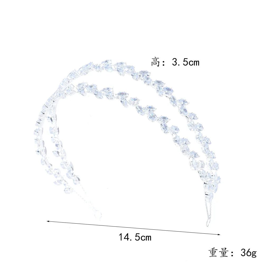 Crystal Bridal Headband Wedding Hair Accessories Luxury Bride Tiaras Crowns For Women Party Prom Hair Jewelry Wedding Headpieces