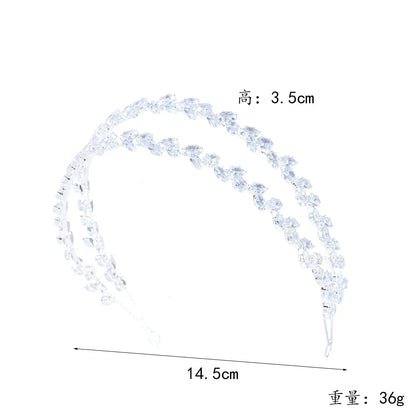Crystal Bridal Headband Wedding Hair Accessories Luxury Bride Tiaras Crowns For Women Party Prom Hair Jewelry Wedding Headpieces
