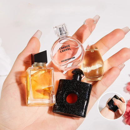 8-delars Mini Parfympresentlåda för Kvinnor - Hållbara Woody Floral Doft med Pheromoner för Män - Kompakt och Bärbar Parfym