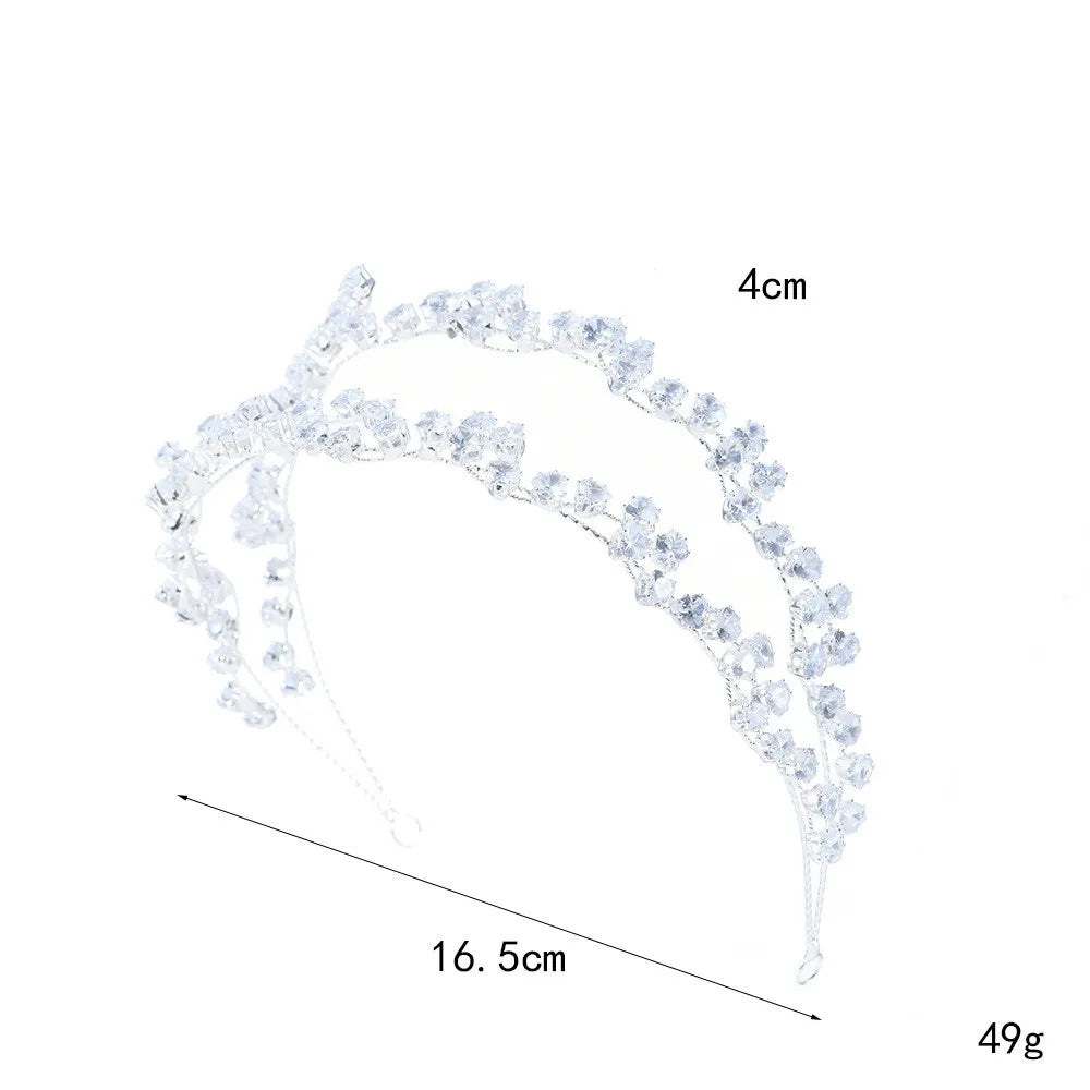 Crystal Bridal Headband Wedding Hair Accessories Luxury Bride Tiaras Crowns For Women Party Prom Hair Jewelry Wedding Headpieces