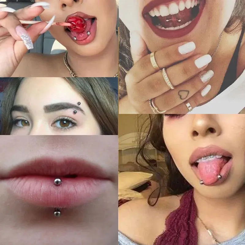 F136 Titanium Classic Eyebrow Piercing Inlaid Opal Zircon 16G Internal Thread Banana Curved Lip Navel Piercing Piercing Jewelry