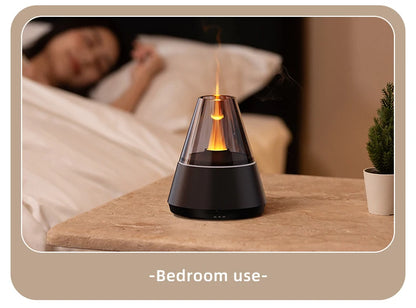 Färggrann Luftfuktare med Aromadiffusor - USB-laddad Essential Oils Sprayer och Stämningsfull Lampljus för Hemmet