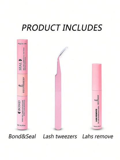Mästerlig Fransk Bond och Försegling - 10ml Individuell Ögonfranslim för Stark Hållbarhet + 5ml Limavlägsnare Kit