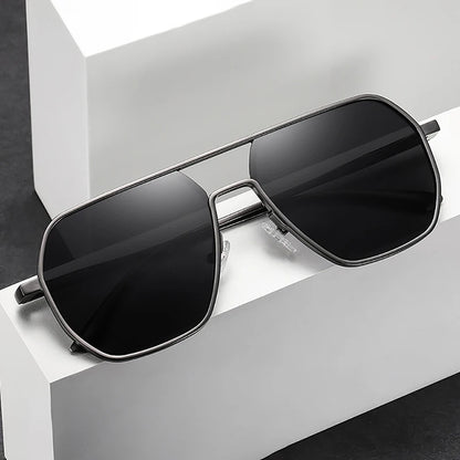 Lyxiga Metallisk Photochromic Solglasögon för Män och Kvinnor - Fashion Polariserade Sunglasses - Stiliga Kameleon Antiglans Körtillägg UV400