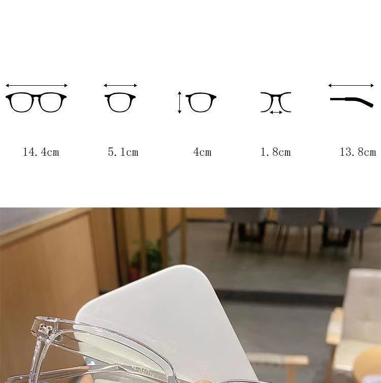 Retro Anti-Blåljus Glasögon för Kvinnor - Eleganta Ram med Platt Design för Skydd och Stil