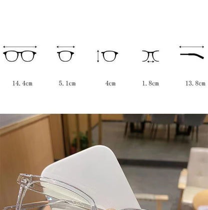 Retro Anti-Blåljus Glasögon för Kvinnor - Eleganta Ram med Platt Design för Skydd och Stil