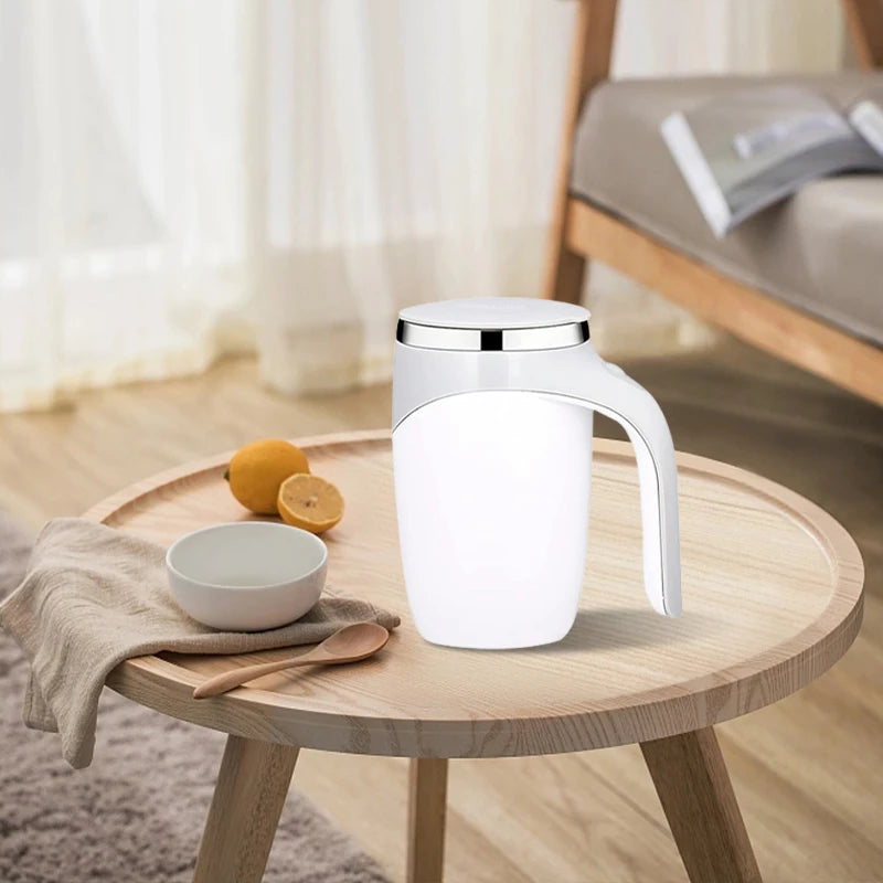 Automatisk Rörande Kopp - Uppladdningsbar Bärbar Kaffemugg i Rostfritt Stål med Magnetisk Roterande Teknik - Perfekt för Hemmet
