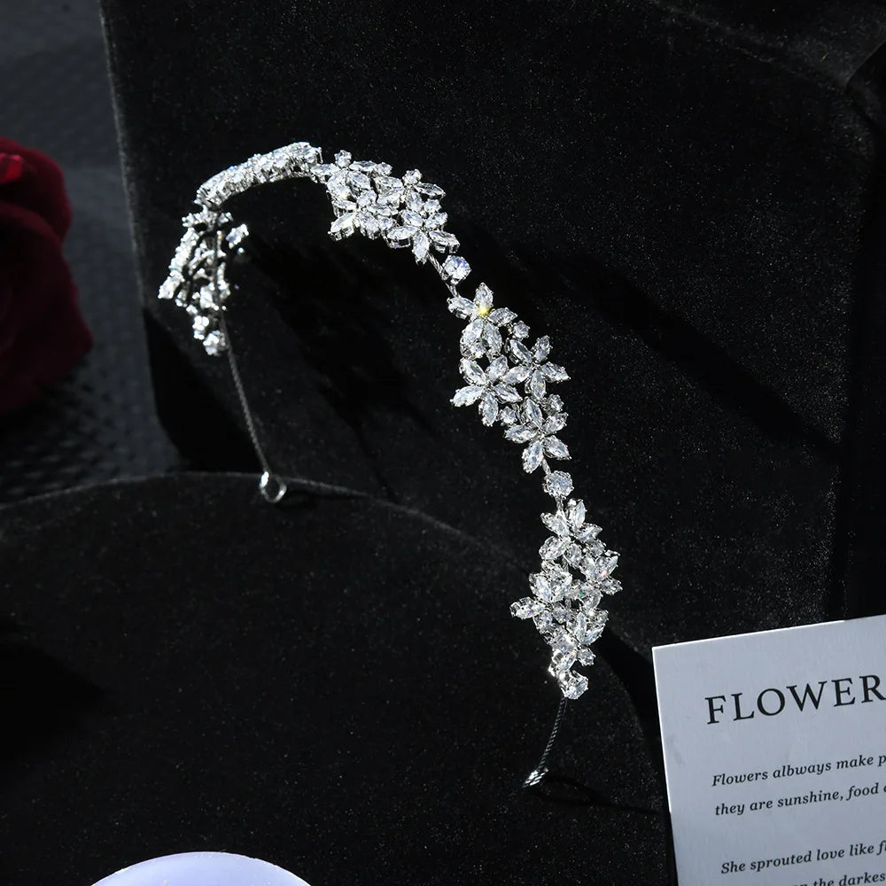 Crystal Bridal Headband Wedding Hair Accessories Luxury Bride Tiaras Crowns For Women Party Prom Hair Jewelry Wedding Headpieces