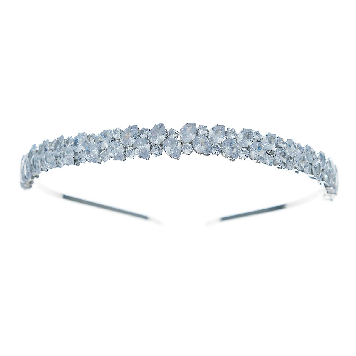Fashion Zircon Headbands for Women Bridal Wedding Hair Accessories Silver Color Hairband Luxury Hair Jewelry Party Headpiece