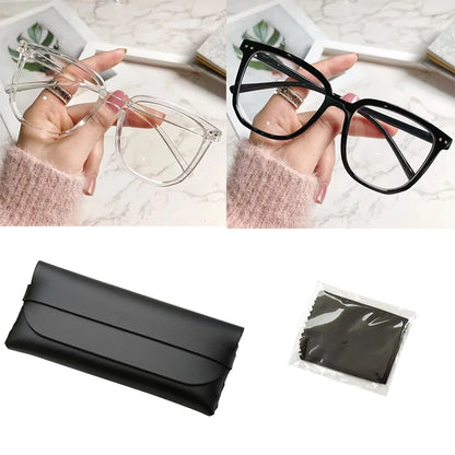 Retro Anti-Blåljus Glasögon för Kvinnor - Eleganta Ram med Platt Design för Skydd och Stil