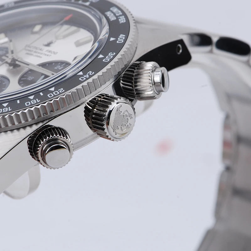 Taktisk Groda 41mm Herrkronograf - VS75 Solarkvartsrörelse, Vattentålig Safir, Grön C3 Luminös Ur