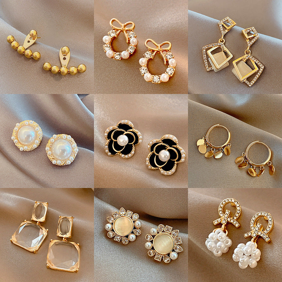 S925 Silver Needle Design Sense French Pearl Earrings Women
