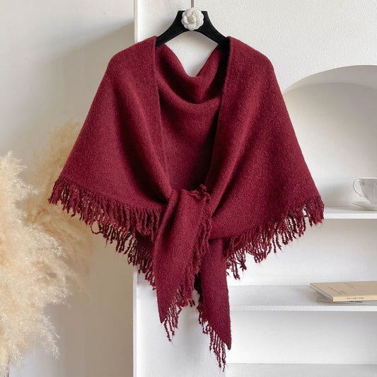 Autumn And Winter Solid Color All - match Warm Scarf - Hamora