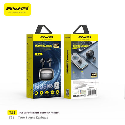 AWEI True Wireless Sports Bluetooth Earphones - Hamora