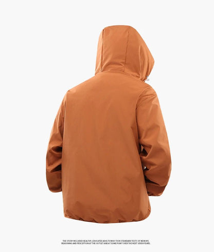 CHRLCK Men Hiking Jacket Outdoor Waterproof Fishing Hooded Sport Jacket Adjustable Drawstring Travel Jacket Mountaineering Coat - Hamora