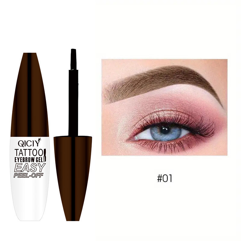 Tattoo Brow Gel - Lättavlägsnad Ögonbrynskräm för Långvarig, Smudge-proof och Vattentålig Makeup