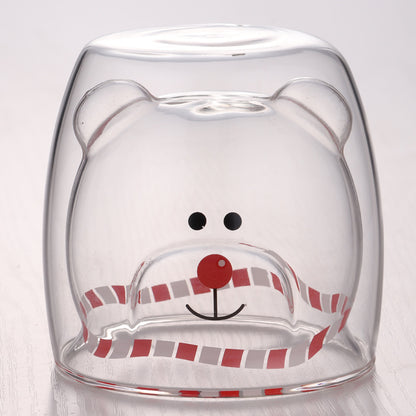 3D Double Layer Lovely Panda Cup Skull Wine Cup