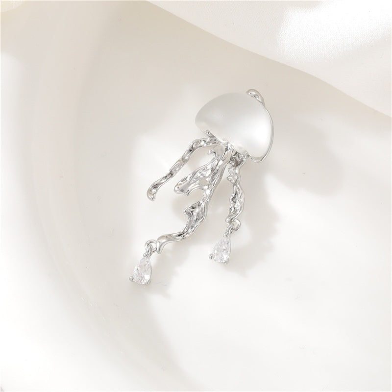 Temperament Entry Lux Jellyfish Pendant Necklace