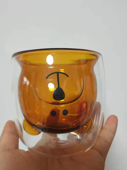 3D Double Layer Lovely Panda Cup Skull Wine Cup