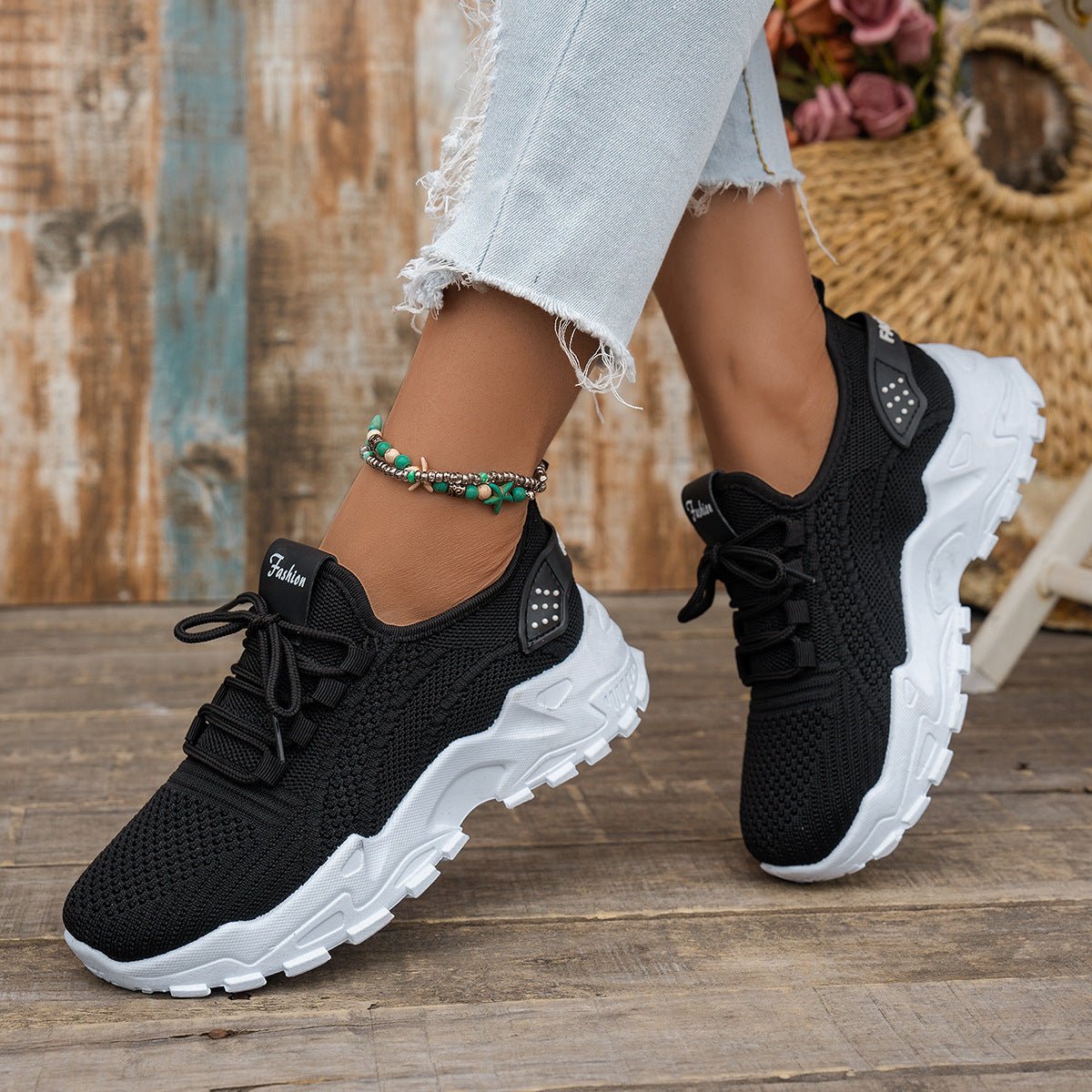 Flyknit Mesh Women's Thin Breathable Sports Casual Shoes - Hamora