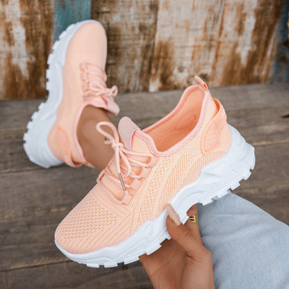 Flyknit Mesh Women's Thin Breathable Sports Casual Shoes - Hamora
