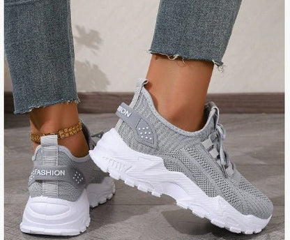 Flyknit Mesh Women's Thin Breathable Sports Casual Shoes - Hamora