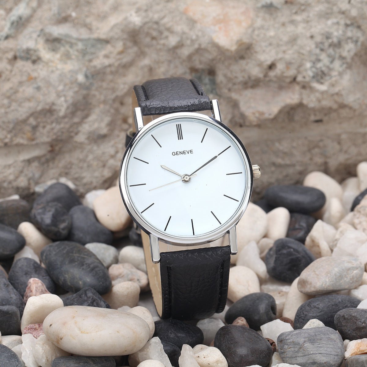Geneva silver strap watch - Hamora