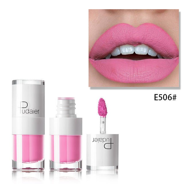 Lipstick 16 color white bottle matte lip gloss lasting moisturizing - Hamora