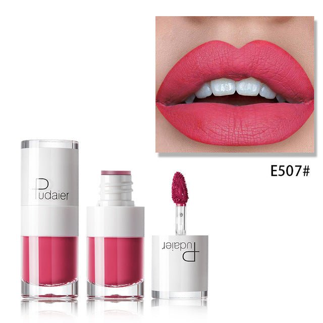 Lipstick 16 color white bottle matte lip gloss lasting moisturizing - Hamora