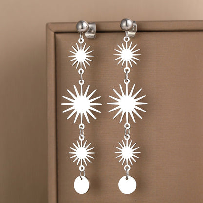 Long Tassel Stainless Steel Ornament New Multiple Suns - Hamora