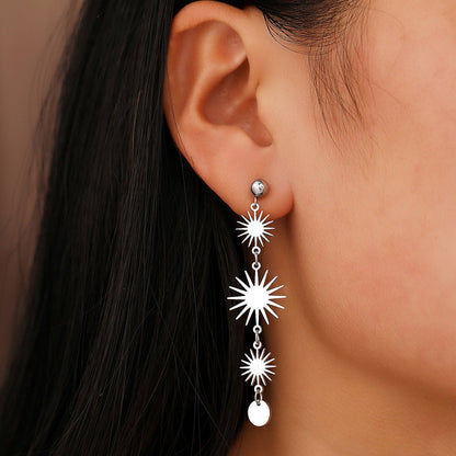 Long Tassel Stainless Steel Ornament New Multiple Suns - Hamora