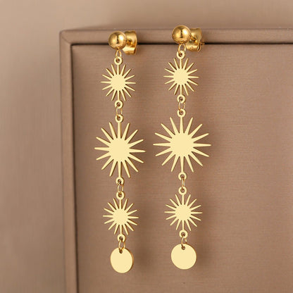Long Tassel Stainless Steel Ornament New Multiple Suns - Hamora