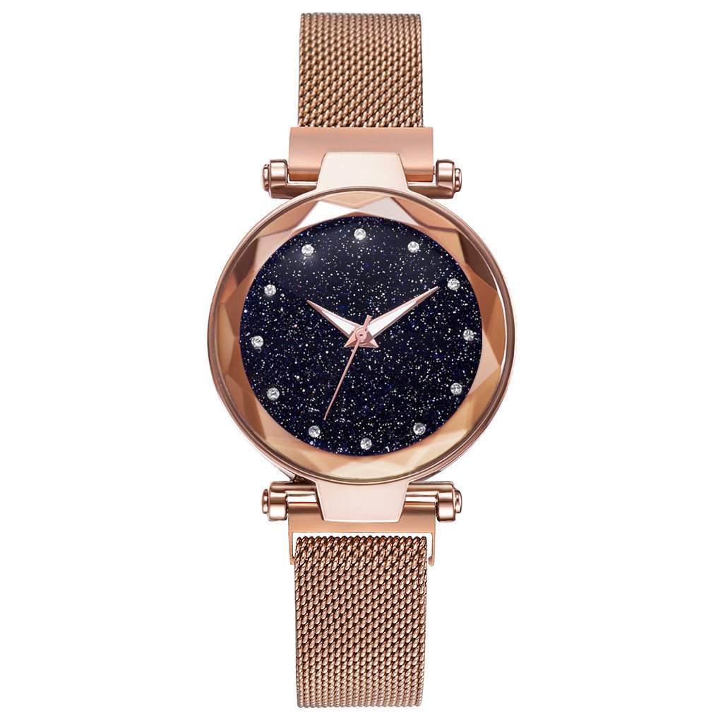 Luxury Women Watches Bracelet Set Fashion Elegant Magnet Buckle Ladies Starry Sky Watch Set Relogio - Hamora