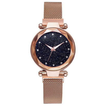 Luxury Women Watches Bracelet Set Fashion Elegant Magnet Buckle Ladies Starry Sky Watch Set Relogio - Hamora