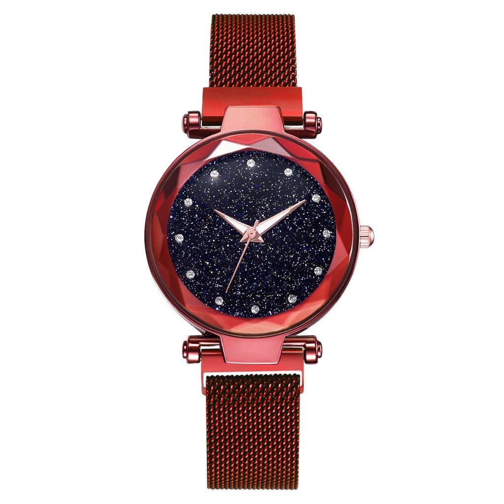Luxury Women Watches Bracelet Set Fashion Elegant Magnet Buckle Ladies Starry Sky Watch Set Relogio - Hamora