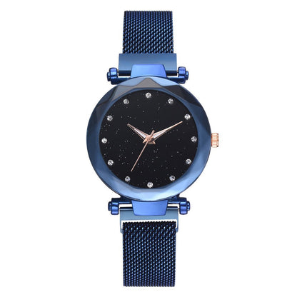Luxury Women Watches Bracelet Set Fashion Elegant Magnet Buckle Ladies Starry Sky Watch Set Relogio - Hamora