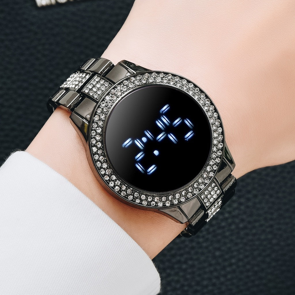 New Style Diamond - Encrusted Ladies Sports Fashion Personalized Electronic Watch - Hamora