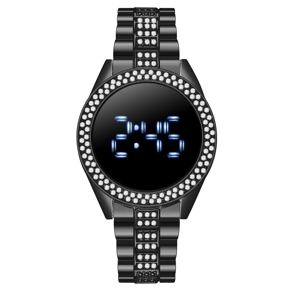 New Style Diamond - Encrusted Ladies Sports Fashion Personalized Electronic Watch - Hamora